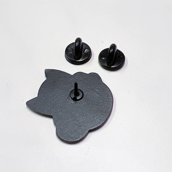 Cat Pin a Purple Cat with a Cup of Coffee - Picture 3 of 6